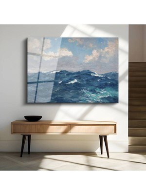 Limitless Design Henry Ossawa Tanner Sakin Deniz Manzarası Cam Tablo Dijital Baskı Duvar Tablosu Dekor Tablo