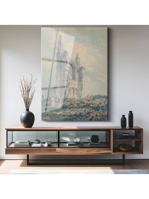 Limitless Design J.m.w. Turner St. Andrews Katedral Kalıntıları Cam Tablo Dijital Baskı Duvar Tablosu Dekor Tablo