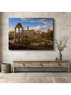 Limitless Design Christoffer Wilhelm Eckersberg Roma Forum Antik Manzara Kanvas Tablo Klasik Ressam Tablosu