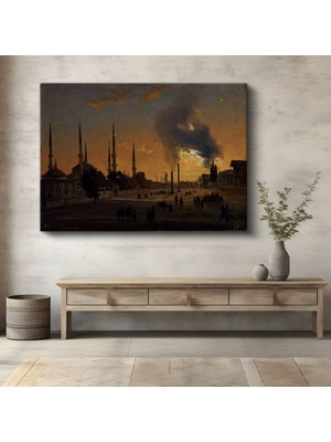 Limitless Design Ivan Aivazovsky Istanbul Gün Batımı Boğaz Kanvas Tablo Sanat Tablosu Klasik Ressam Tablosu