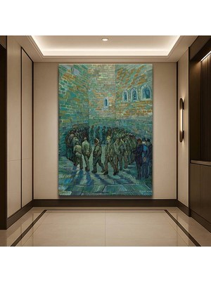 Limitless Design Vincent Van Gogh Hapishane Avlusu Manzara Kanvas Tablo Sanat Tablosu Klasik Ressam Tablosu