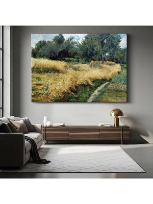 Limitless Design Ivan Shishkin Buğday Tarlası Kırsal Manzarası Kanvas Tablo Sanat Tablosu Klasik Ressam Tablosu