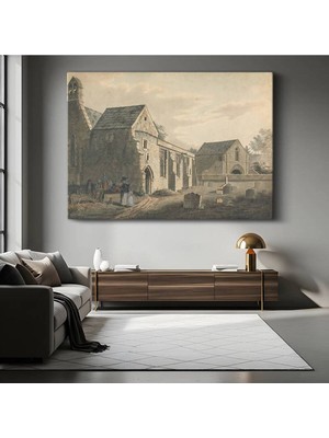 Limitless Design Thomas Girtin Eski Kilise Kalıntıları Tarihi Resmi Kanvas Tablo Klasik Ressam Tablosu