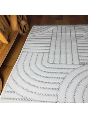 Oreyra Krem Bohem Loft Iskandinav Pamuk Taban Modern Özel Kesim Hizmet Kaymaz Salon Koridor Hol Mutfak Halı / Kilim / Yolluk