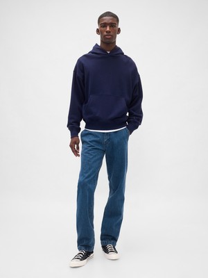 Gap Erkek Koyu Mavi Relaxed Straight Pantolon Jean