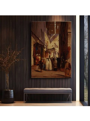 Limitless Design Jean-Léon Gérôme Doğu Çarşısı Oryantal Manzara Kanvas Tablo Sanat Tablosu Klasik Ressam Tablosu