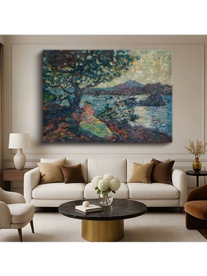 Limitless Design Henri Martin Sahil Deniz Manzarası Kanvas Tablo Sanat Tablosu Klasik Ressam Tablosu