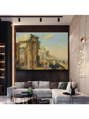 Limitless Design Francesco Guardi Antik Harabe Tarihi Manzarası Kanvas Tablo Sanat Tablosu Klasik Ressam Tablosu