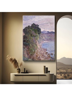 Limitless Design Claude Monet Sakin Sahil Deniz Manzarası Kanvas Tablo Sanat Tablosu Klasik Ressam Tablosu