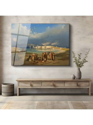 Limitless Design David Roberts Algiers Limanı Kuzey Afrika Cam Tablo Dijital Baskı Duvar Tablosu Dekor Tablo