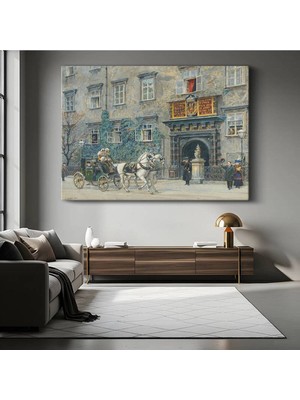 Limitless Design Rudolf Von Alt Viyana Tarihi Bina Atlı Araba Kanvas Tablo Sanat Tablosu Klasik Ressam Tablosu