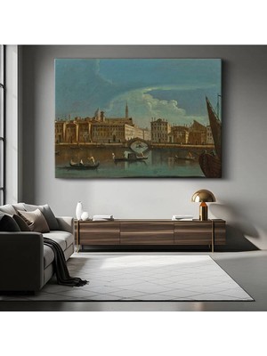 Limitless Design Canaletto Venedik Kanalı Su Resmi Kanvas Tablo Sanat Tablosu Klasik Ressam Tablosu