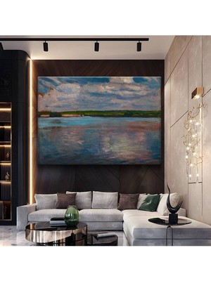 Limitless Design Claude Monet Göl Yansımaları Su Resmi Kanvas Tablo Sanat Tablosu Klasik Ressam Tablosu