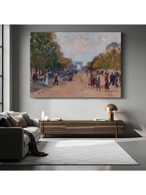 Limitless Design Jean Béraud Champs-Élysées Bulvarı Paris Resmi Kanvas Tablo Sanat Tablosu Klasik Ressam Tablosu