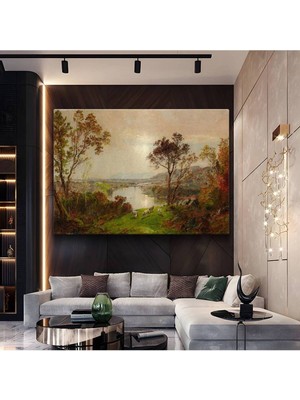 Limitless Design Thomas Cole Pastoral Vadi Doğa Manzarası Kanvas Tablo Sanat Tablosu Klasik Ressam Tablosu