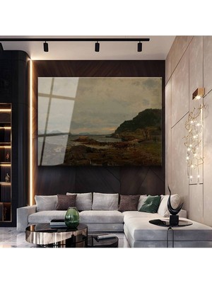 Limitless Design John Constable Kıyı Deniz Manzarası Cam Tablo Dijital Baskı Duvar Tablosu Dekor Tablo