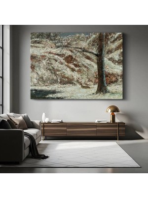 Limitless Design Gustave Courbet Kış Ormanı Kar Manzarası Kanvas Tablo Sanat Tablosu Klasik Ressam Tablosu