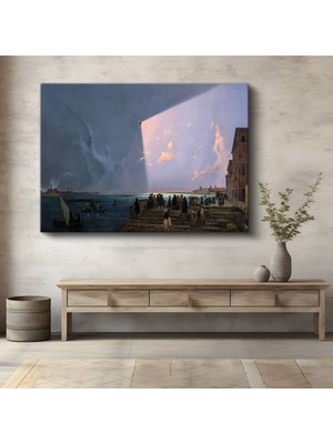Limitless Design Ippolito Caffi Venedik Lagünü Su Manzarası Kanvas Tablo Sanat Tablosu Klasik Ressam Tablosu