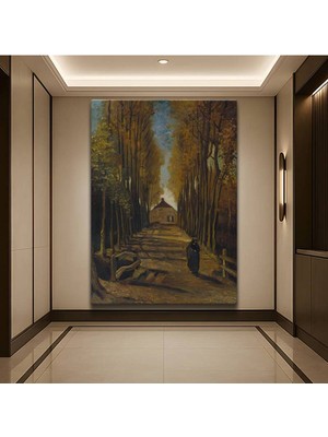 Limitless Design Vincent Van Gogh Kavak Ağaçlı Yol Kanvas Tablo Sanat Tablosu Klasik Ressam Tablosu