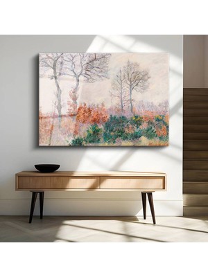 Limitless Design Blanche Hoschedé-Monet Sonbahar Ağaçları Renk Manzarası Cam Tablo Dijital Baskı Duvar Tablosu