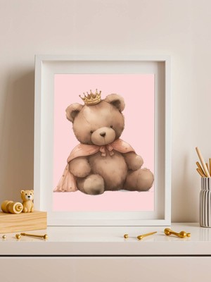 Fuart.Co Kraliçe Ayı Dijital Baskı Çocuk Odası Posteri (Çerçevesiz)
