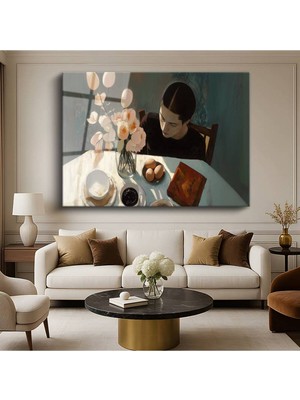 Limitless Design Michaël Borremans Kahvaltı Masası Günlük Yaşam Cam Tablo Dijital Baskı Duvar Tablosu