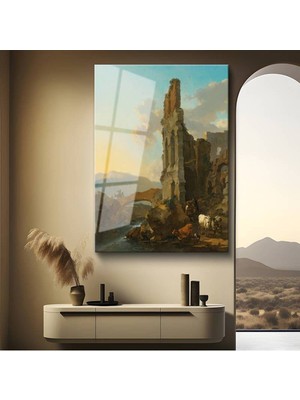 Limitless Design Jan Both Antik Harabe Tarihi Yapı Cam Tablo Dijital Baskı Duvar Tablosu Dekor Tablo