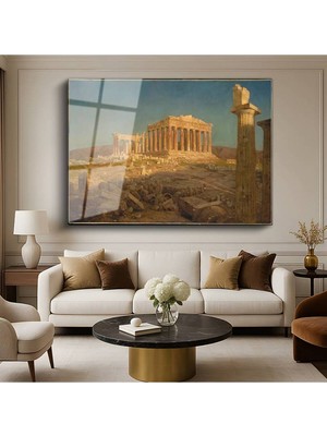 Limitless Design Frederic Edwin Church The Parthenon Antik Yunan Mimarisi Cam Tablo Dijital Baskı Duvar Tablosu