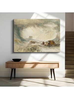 Limitless Design J.m.w. Turner Kar Fırtınası Kış Manzarası Kanvas Tablo Sanat Tablosu Klasik Ressam Tablosu