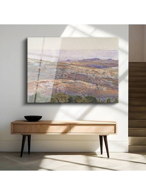 Limitless Design William Holman Hunt Tepe Vadi Doğa Manzarası Cam Tablo Dijital Baskı Duvar Tablosu Dekor Tablo
