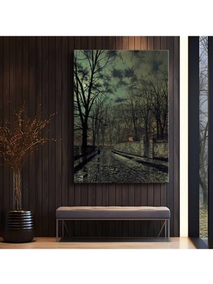 Limitless Design John Atkinson Grimshaw Ay Işığı Gece Yolu Kanvas Tablo Sanat Tablosu Klasik Ressam Tablosu