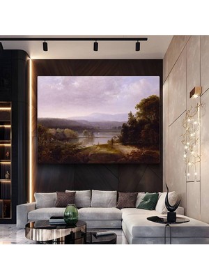 Limitless Design Thomas Cole Dağ Gölü Doğa Manzarası Kanvas Tablo Sanat Tablosu Klasik Ressam Tablosu