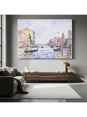 Limitless Design Paul Signac Venedik Kanalı 1911 Su Resmi Kanvas Tablo Sanat Tablosu Klasik Ressam Tablosu