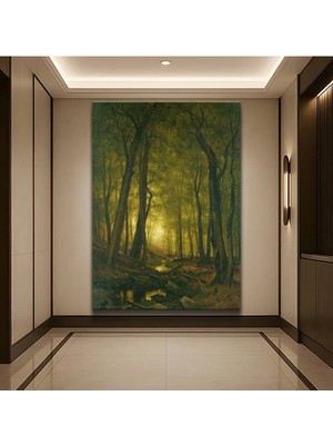 Limitless Design Albert Bierstadt Orman Işığı Doğa Manzarası Kanvas Tablo Sanat Tablosu Klasik Ressam Tablosu