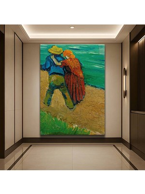 Limitless Design Vincent Van Gogh Arles'de Aşıklar Romantik Sahne Kanvas Tablo Sanat Tablosu Klasik Ressam Tablosu