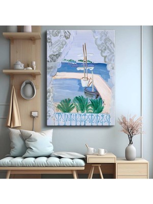 Limitless Design Henri Matisse Akdeniz Liman Manzarası Kanvas Tablo Sanat Tablosu Klasik Ressam Tablosu