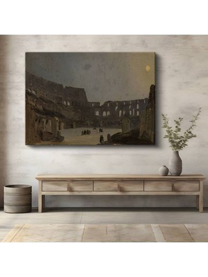 Limitless Design Ippolito Caffi Colosseum Gece Görünümü Kanvas Tablo Sanat Tablosu Klasik Ressam Tablosu