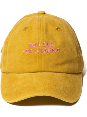 Nome Studio Nakışlı Şapka Mor Too Old For Dicaprio Yıkamalı Kumaşlı ve Yazı Nakışlı Şapka Pamuklu Siperlikli Ayarlı Şapka Günlük Tarz
