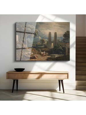 Limitless Design J.m.w. Turner Antik Kent Tarihi Manzara Cam Tablo Dijital Baskı Duvar Tablosu Dekor Tablo