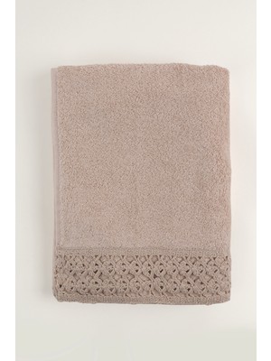 Cadeluz Lugo Pima Pamuk Bej Yüz Havlusu