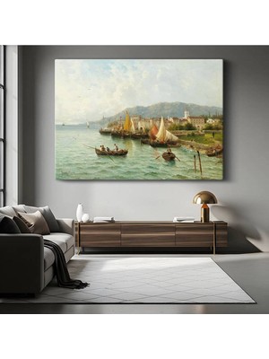 Limitless Design Warren Sheppard Akdeniz Limanı Deniz Resmi Kanvas Tablo Sanat Tablosu Klasik Ressam Tablosu