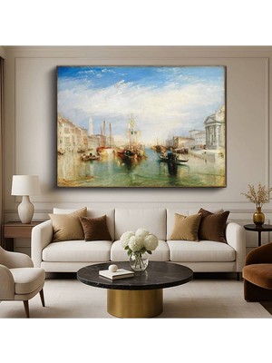 Limitless Design J.m.w. Turner Venice Dogana San Giorgio Maggiore Venedik Manzarası Kanvas Klasik Ressam Tablosu
