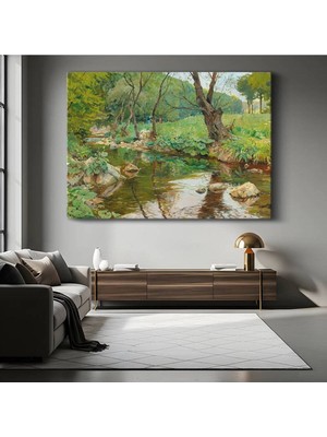 Limitless Design Emile Claus Orman Deresi Doğa Manzarası Kanvas Tablo Sanat Tablosu Klasik Ressam Tablosu