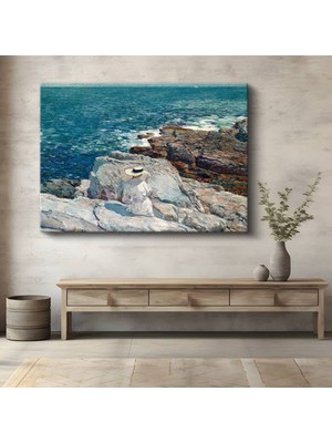 Limitless Design Childe Hassam Kayalık Yaz Deniz Manzarası Kanvas Tablo Sanat Tablosu Klasik Ressam Tablosu