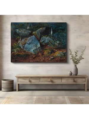 Limitless Design John Everett Millais Orman Taşları Doğa Manzarası Kanvas Tablo Klasik Ressam Tablosu