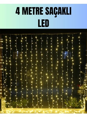 Belle Fusion Bfs 4 Metre Yılbaşı Şelale LED Perde Işık Ev Bahçe Dekor