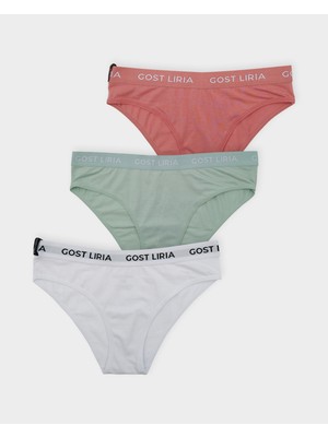 GOST LİRİA Spring Kadın Slip  3 Lü Paket - Çok Renkli