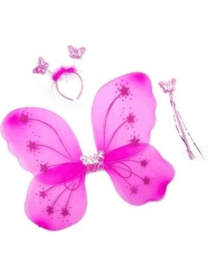 EkoAlışverişDünyam Gösteri Kelebek Kanadı (3 Parça)-Fuşya