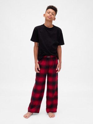 Gap Erkek Çocuk Koyu Kırmızı Stranger Things Recycled Flannel Pijama Altı