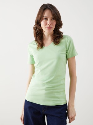 Lc Waikiki Yeni Sezon V Yaka Kadın Tişört